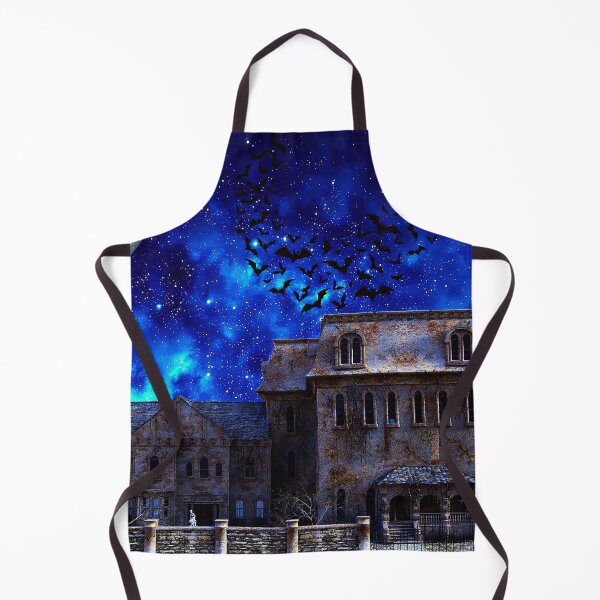 Item preview, spooky haunted mansion night–swarm of bats gothic art designed and sold by FahdSpaceArt.