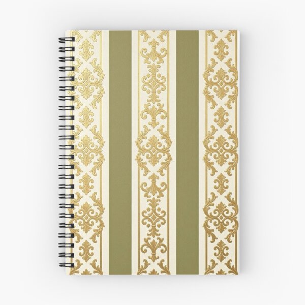 Item preview, Striped Olive, Cream & Gold Baroque designed and sold by DesignsByPrnces.