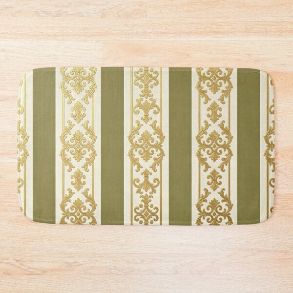 Item preview, Striped Olive, Cream & Gold Baroque designed and sold by DesignsByPrnces.