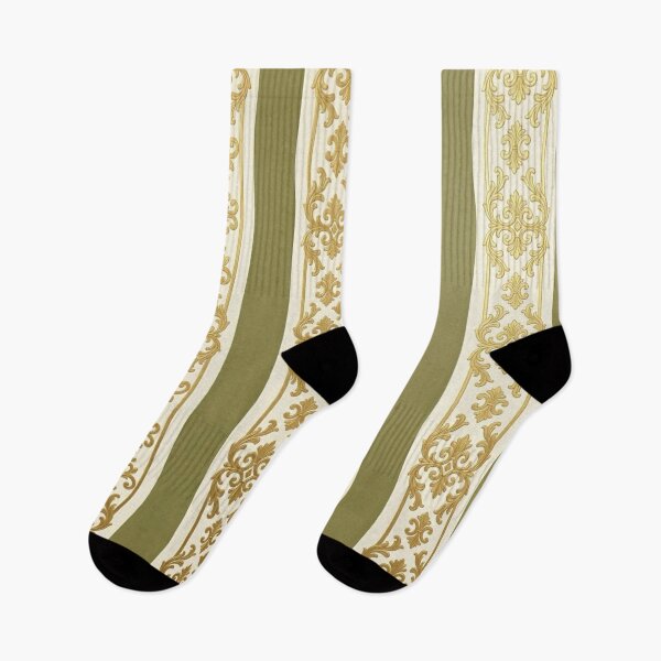Item preview, Striped Olive, Cream & Gold Baroque designed and sold by DesignsByPrnces.