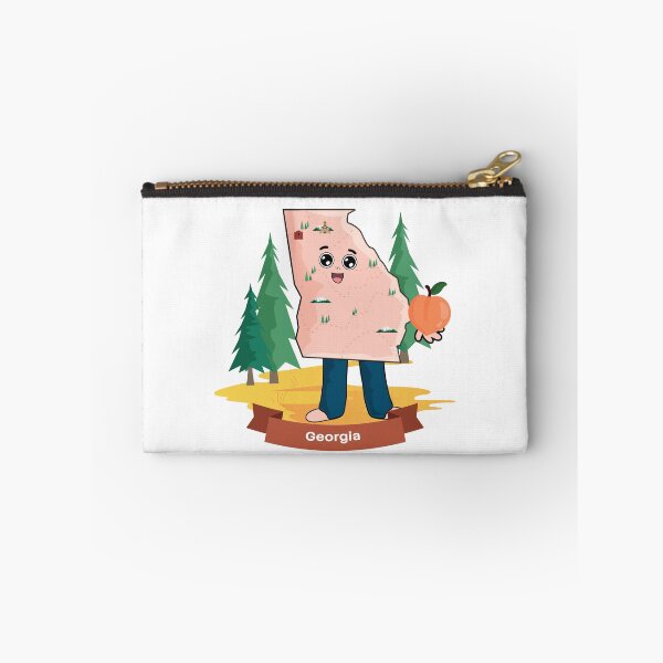 Item preview, Cute Georgia Map Character - Kawaii Peach State Nature Art designed and sold by Travel.Art.