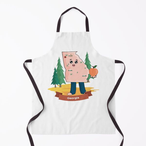 Item preview, Cute Georgia Map Character - Kawaii Peach State Nature Art designed and sold by Travel.Art.