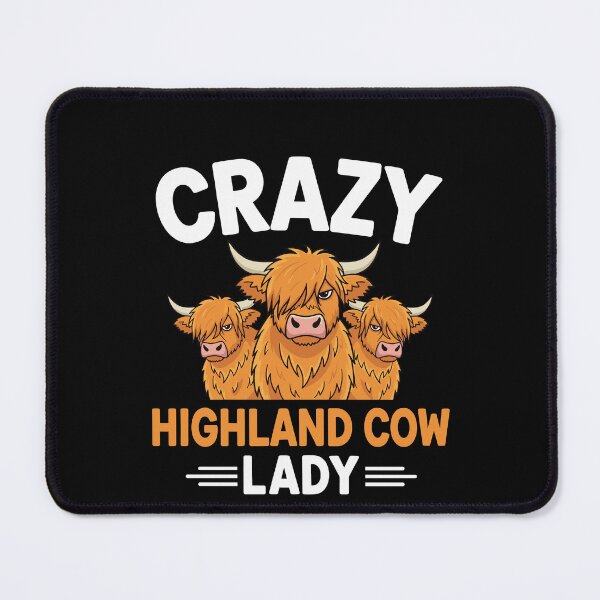 Item preview, Crazy Highland Cow Lady Funny Scottish Coo Farm Animal Lover designed and sold by MysticMirth.
