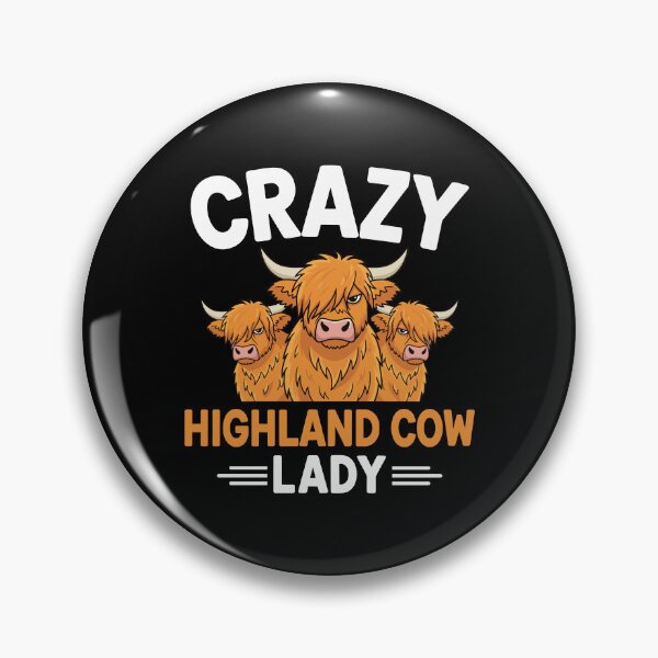 Item preview, Crazy Highland Cow Lady Funny Scottish Coo Farm Animal Lover designed and sold by MysticMirth.