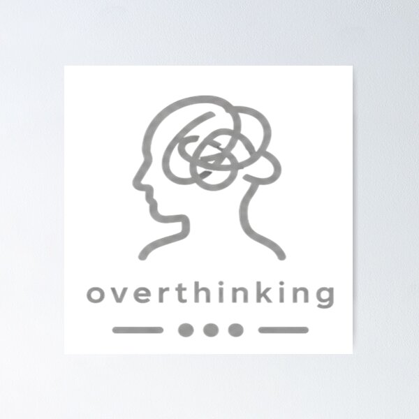 Item preview, Overthinking – Minimalist Grey Aesthetic Design designed and sold by Velora Design .