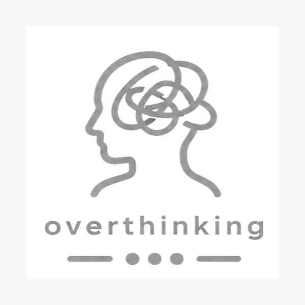 Item preview, Overthinking – Minimalist Grey Aesthetic Design designed and sold by Velora Design .