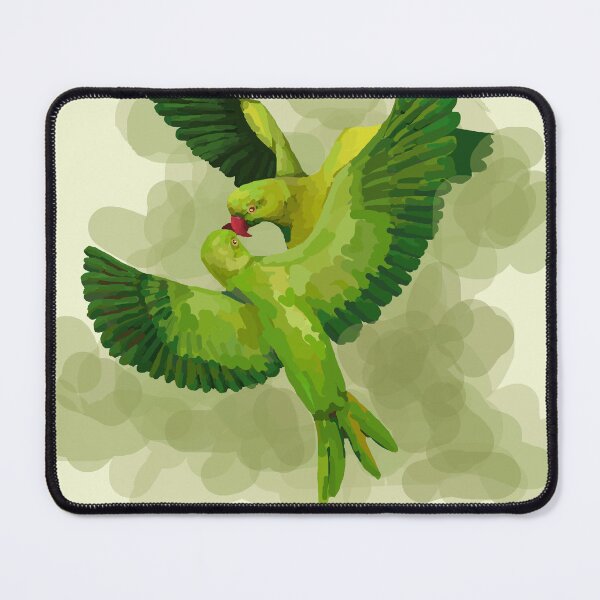Item preview, Emerald Embrace -Two parrots intertwine mid-flight designed and sold by Naine M..