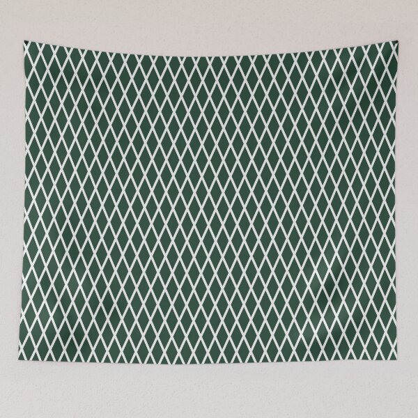 Item preview, Forest Green And White Lattice Pattern designed and sold by pattern-archive.