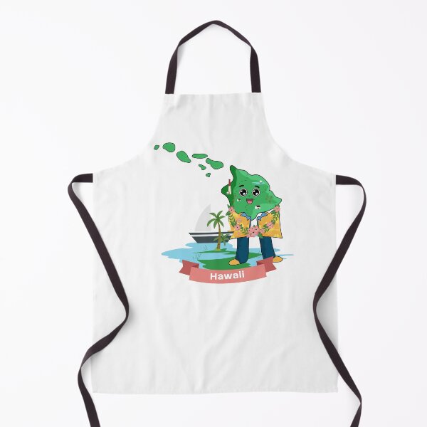 Item preview, Cute Hawaii Map Character - Kawaii Tropical Aloha Ocean Art designed and sold by Travel.Art.