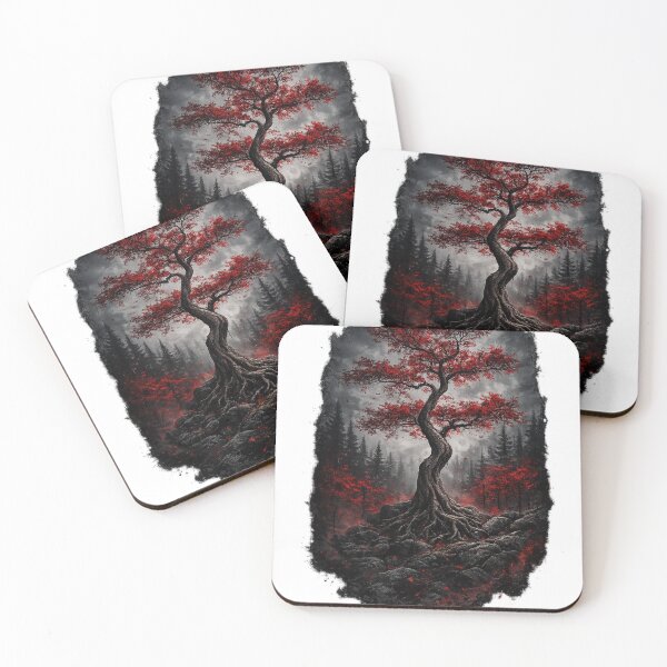 Item preview, Crimson Roots — Dark Forest Tree Art T-Shirt designed and sold by ShadowRealme.