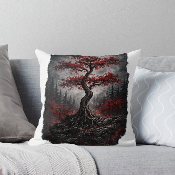 Item preview, Camiseta con estampado de árboles del bosque oscuro de Crimson Roots designed and sold by ShadowRealme.
