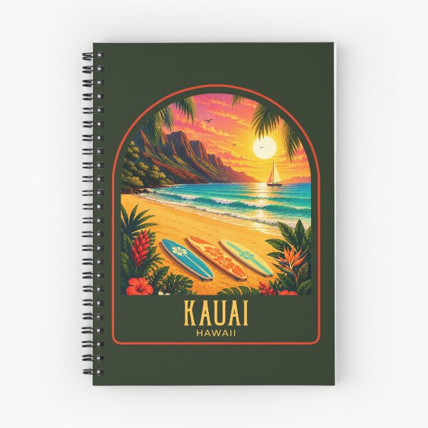 Artikelvorschau, Vintage-Reiseillustration von Kauai entworfen und verkauft von HomeLivingCo.