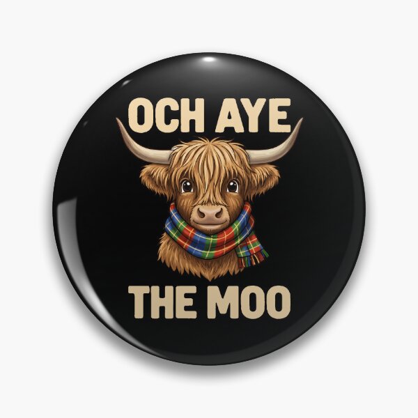 Item preview, Och Aye The Moo Funny Scottish Highland Cow Tartan Pun designed and sold by MysticMirth.