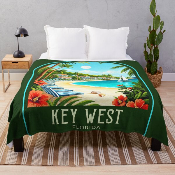 Item preview, Key West Vintage Travel Illustration designed and sold by HomeLivingCo.