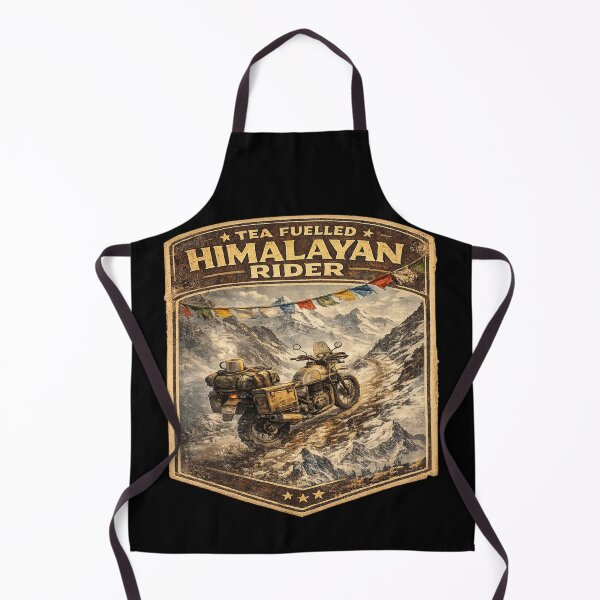 Item preview, Tea Fuelled Himalayan Rider Retro Motorcycle Shirt | Vintage Ladakh Adventure Bike Travel Design designed and sold by Globalcitytees.