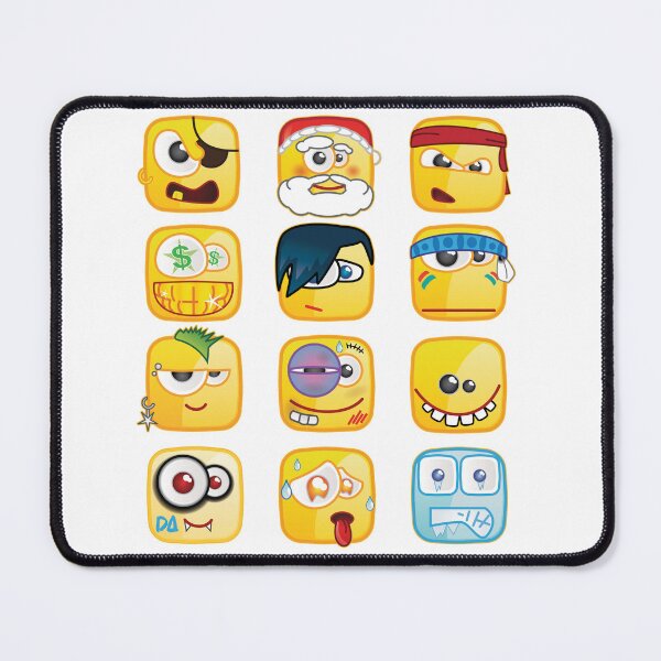 Item preview, Funny Square Emoji Sticker Sheet Urban Cartoon Mascot Pack designed and sold by DesignArtist.ia.
