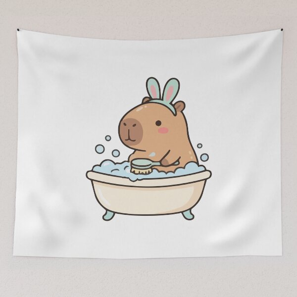 Item preview, Bathing Bunny Capybara designed and sold by KrisGraphic45.