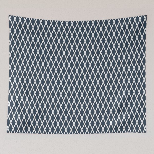 Item preview, Navy And White Lattice Pattern designed and sold by pattern-archive.