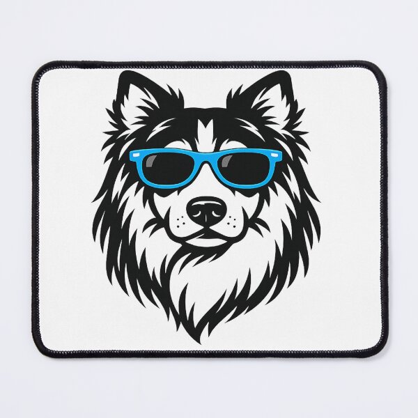 Item preview, Cool Collie with Blue Sunglasses Art - Cute Dog Illustration designed and sold by myforestfog.