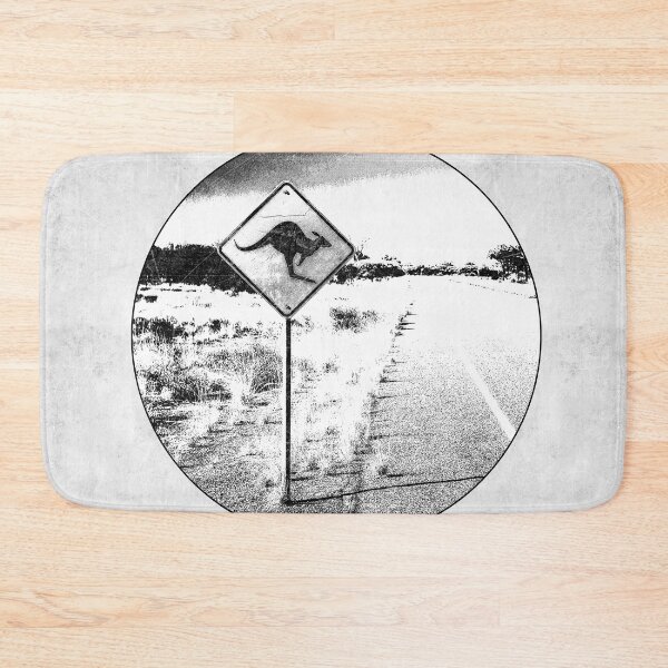Item preview, Australian Outback Kangaroo Crossing Sign Dark Road designed and sold by Ghoul Enterprises.