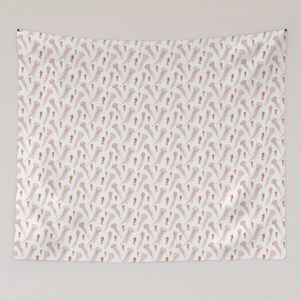 Item preview, Pastel Kawaii Jellyfish and Seahorses Pattern designed and sold by TalyMon.