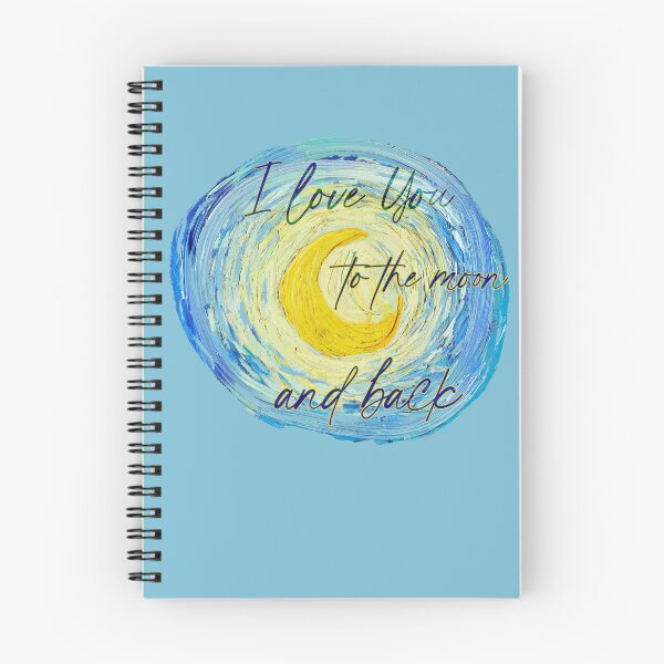 Item preview, I Love You to the Moon and Back – Starry Night Crescent Moon Love Quote Art designed and sold by EmeraldeaArt.