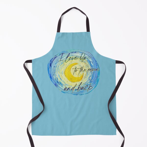 Item preview, I Love You to the Moon and Back – Starry Night Crescent Moon Love Quote Art designed and sold by EmeraldeaArt.