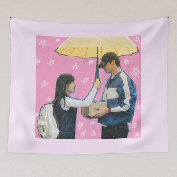 Item preview, Lovely Runner Pink K-Drama Aesthetic Poster | Cute Romance Wall Art designed and sold by KryaArts27.