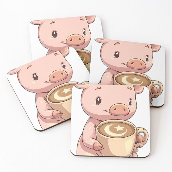 Item preview, Cozy Coffee Piglet designed and sold by pumsquare.