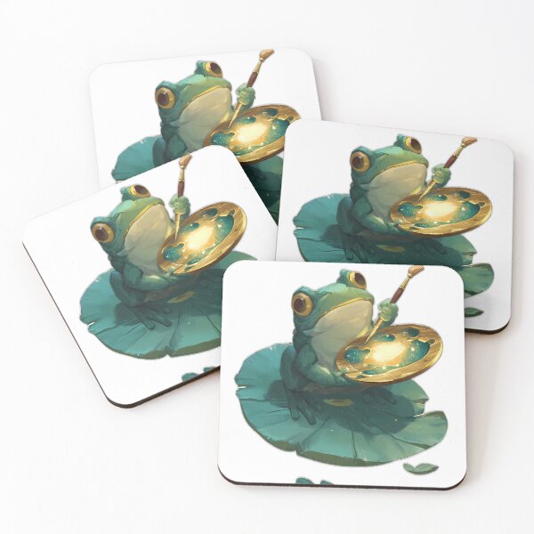 Item preview, Lotus Leaf Artist Frog designed and sold by pumsquare.