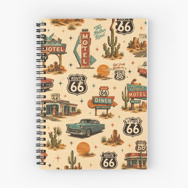 Item preview, Retro Route 66 Desert Pattern designed and sold by PamLeeDesign.