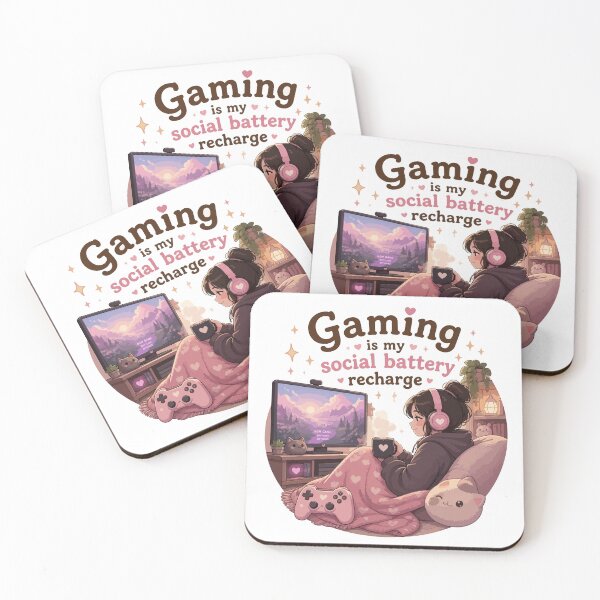 Item preview, Gaming Is My Social Battery Recharge | Cozy Introvert Gamer Girl designed and sold by SarkisovaNune.