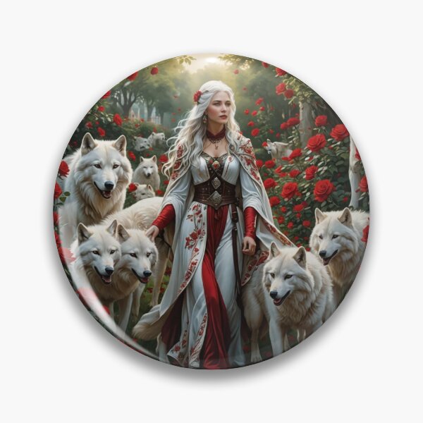 Item preview,  Alpha: Goddess of the White Wolf Pack Cosmic Companion Wild Art designed and sold by highvibz72.