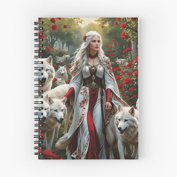 Item preview,  Alpha: Goddess of the White Wolf Pack Cosmic Companion Wild Art designed and sold by highvibz72.