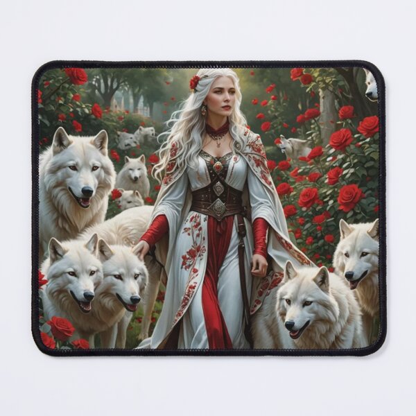 Item preview, Alpha: Goddess of the White Wolf Pack Cosmic Companion Wild Art designed and sold by highvibz72.