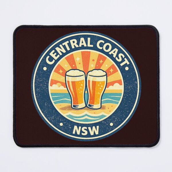 Item preview, Central Coast NSW – Retro Beers | Aussie Beach Art | Coastal Sticker Design | designed and sold by TheWombatShed.