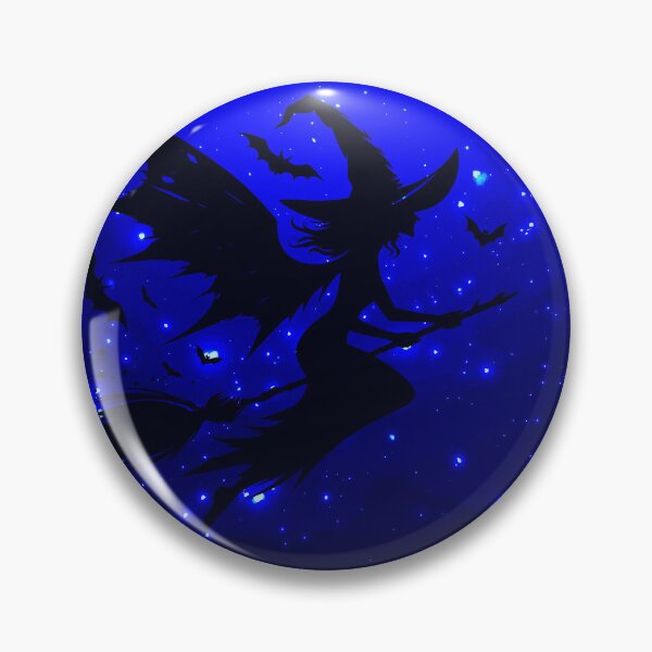 Item preview, flying witch under full moon – dark gothic fantasy  designed and sold by FahdSpaceArt.