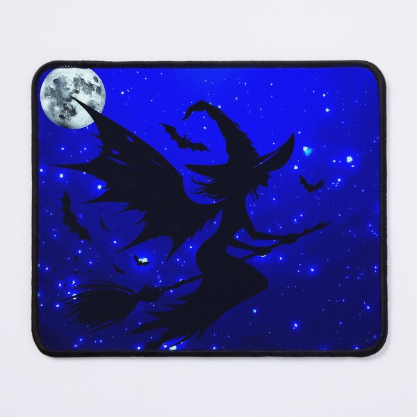 Item preview, flying witch under full moon – dark gothic fantasy  designed and sold by FahdSpaceArt.