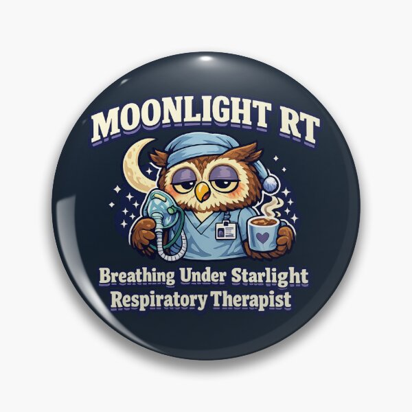 Item preview, Moonlight RT Owl Respiratory Therapist Night Shift Retro Mascot Shirt designed and sold by ClinicalHubs.
