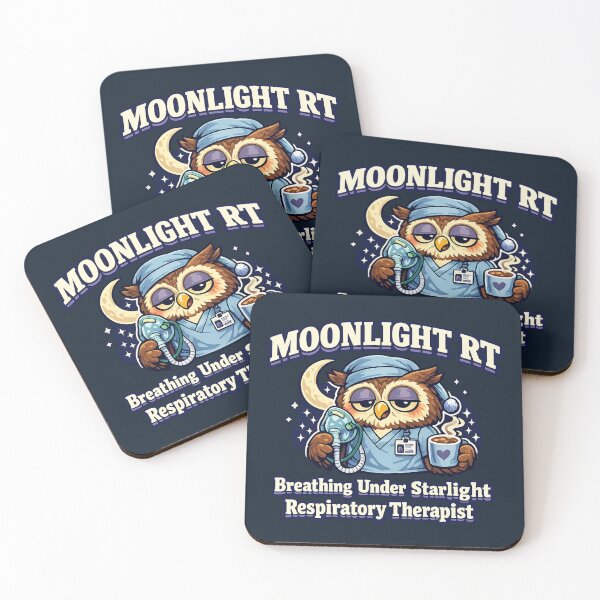 Item preview, Moonlight RT Owl Respiratory Therapist Night Shift Retro Mascot Shirt designed and sold by ClinicalHubs.