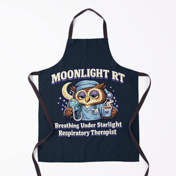 Item preview, Moonlight RT Owl Respiratory Therapist Night Shift Retro Mascot Shirt designed and sold by ClinicalHubs.