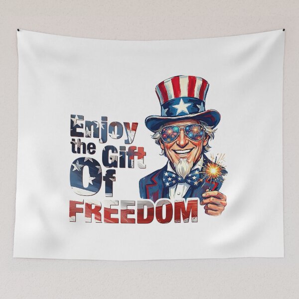 Item preview, Enjoy The Gift Of Freedom - Uncle Sam 4th of July Celebration designed and sold by natopisz.