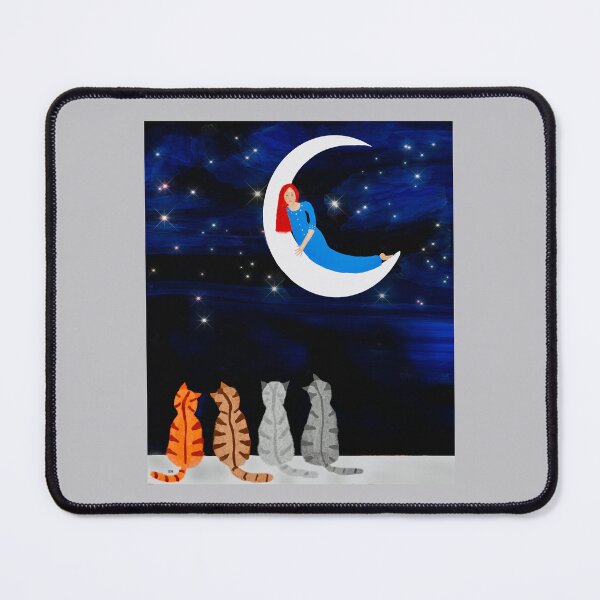 Item preview, Cats Admiring the Crescent Moon designed and sold by Elaine M Hayward .
