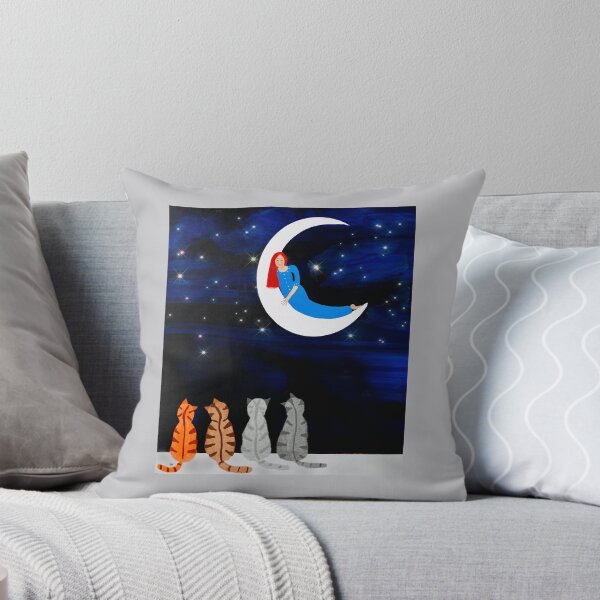 Item preview, Cats Admiring the Crescent Moon designed and sold by Elaine M Hayward .
