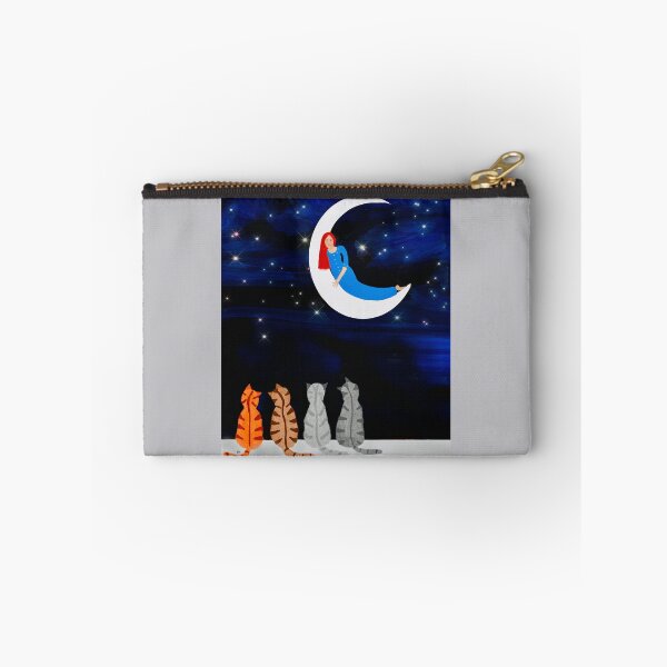 Item preview, Cats Admiring the Crescent Moon designed and sold by Elaine M Hayward .