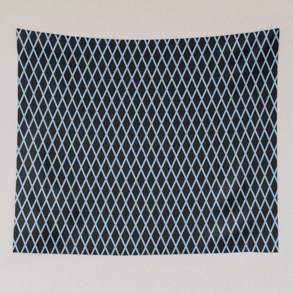 Artikelvorschau, Gittermuster in Schwarz und Hellblau entworfen und verkauft von pattern-archive.