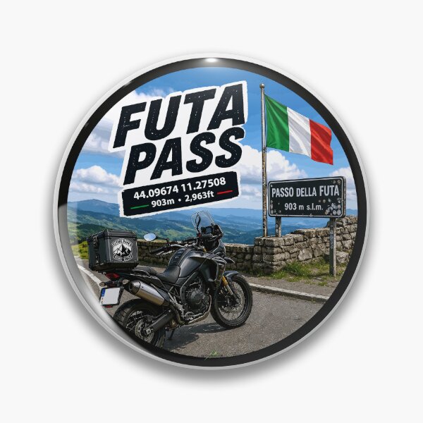 Item preview, Passo Della Futa Italy Motorcycle Sticker TShirt 03 designed and sold by OuterShellUK.