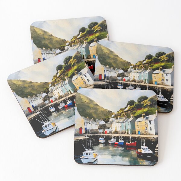 Item preview, Polperro village and harbour designed and sold by Island Art Studios.