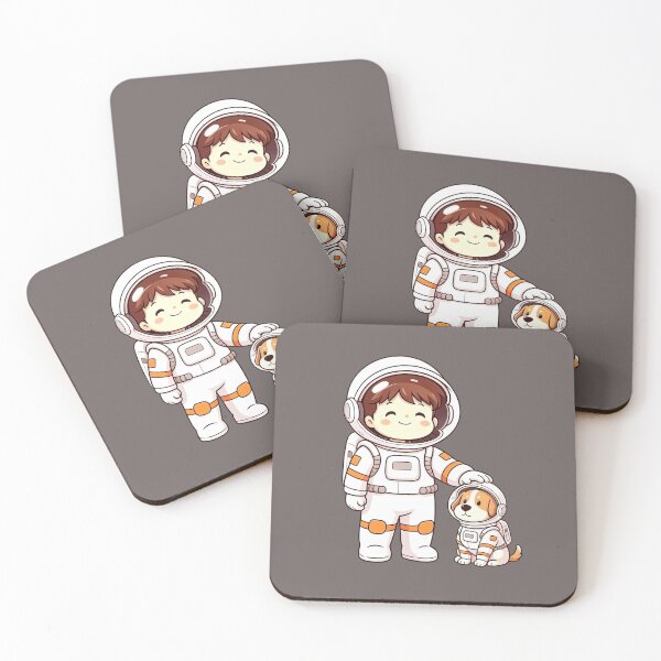 Item preview, Cute Astronaut Boy and astronaut Dog  designed and sold by TeyArtWork.