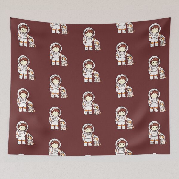 Item preview, Cute Astronaut Boy and astronaut Dog  designed and sold by TeyArtWork.